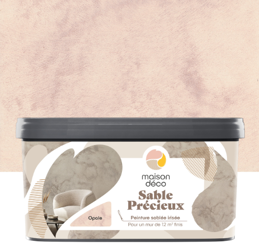 Peinture à effet, Sable précieux MAISON DECO, opale, mat, 2L