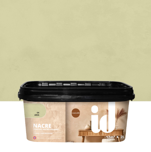 Peinture à effet, Nacre ID, anis, velours, 2L