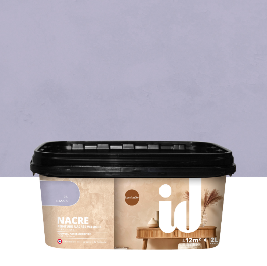 Peinture à effet, Nacre ID, cassis, velours, 2L