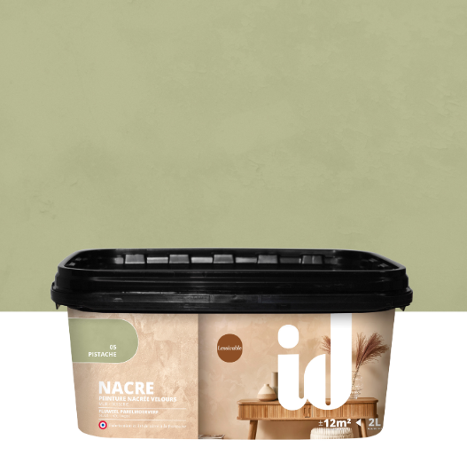 Peinture à effet, Nacre ID, pistache, velours, 2L