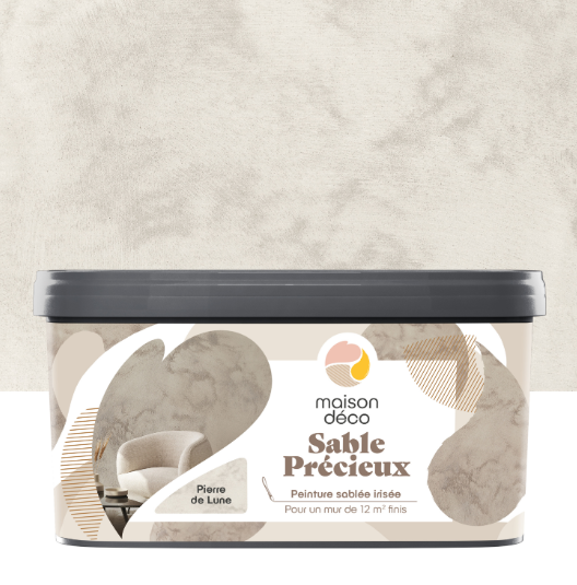 Peinture à effet, Sable précieux MAISON DECO, pierre de lune, mat, 2L