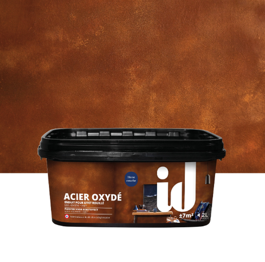 Peinture à effet, Acier oxyde base ID, noir, mat, 2L