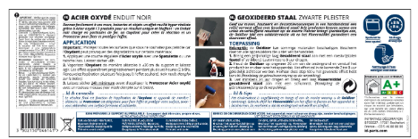 Peinture à effet, Acier oxyde base ID, noir, mat, 2L