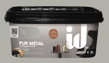 Peinture à effet, Pur métal ID, platine, 2L
