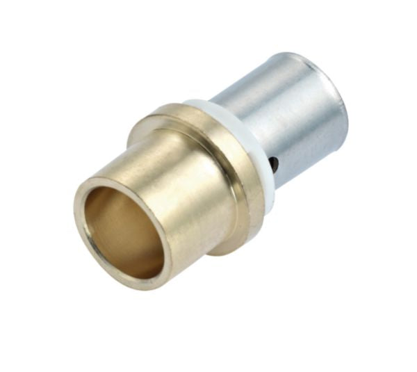 Straight PER connector to crimp and weld copper D14 mm to PER D16 mm