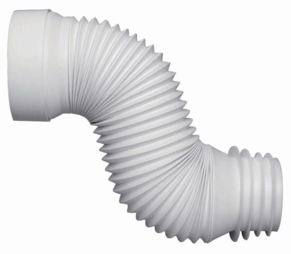 Flexible expandable pipe with shape memory white L.55 cm max without metal frame 