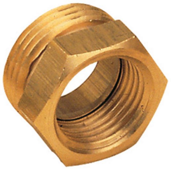 Brass male-female screw fitting 1 - 3/4 bag of 2 pieces 