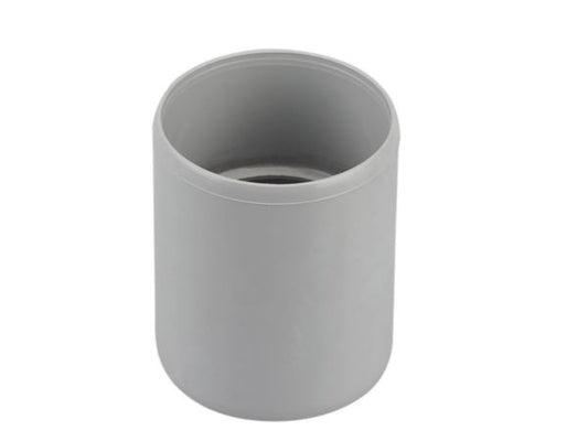 Female-female NF stop sleeve in grey PVC Ø 50 mm