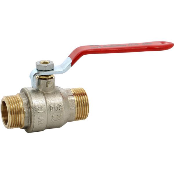 ACS full bore galvanized steel ball valve with flat male-male handle Ø 3/8