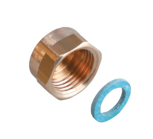 Brass cap nut with NF ROAI® seal Ø 1/2