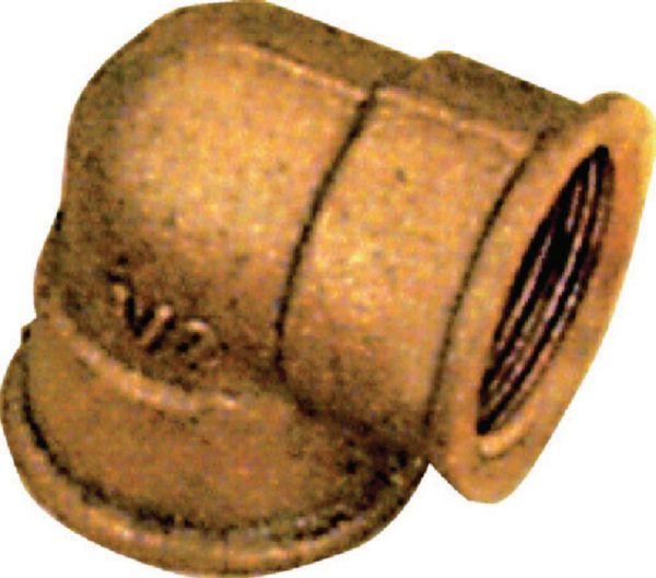 Brass elbow female-female screw 3/8 bag of 2 pieces