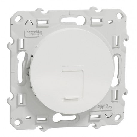 OVALIS® RJ45 category 5 UTP socket in smooth white PVC