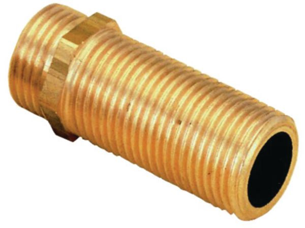 Brass bulkhead crosspiece to screw 1/2 L. 100 mm with 2 nuts