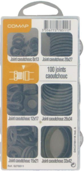 Coffret 100 joints Caoutchouc