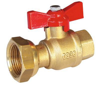 Galvanized steel meter ball valve with free nut nut Ø 3/4 female 1/2