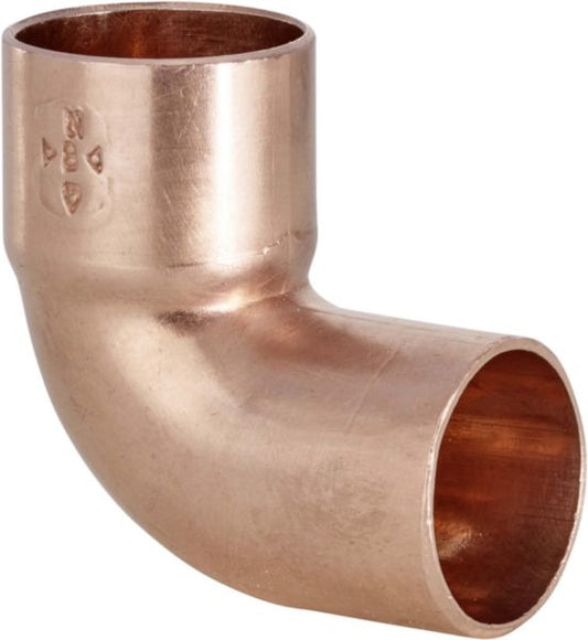 Copper elbow to weld male-female 90° Ø 12 mm bag of 2 pieces