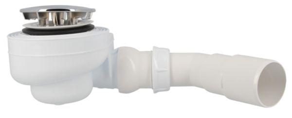 Bonde de douche TURBOFLOW capot ABS chromé sortie horizontale ø 60 mm sortie ø 40 x ø 50 x h. 80 mm