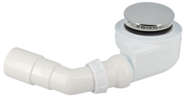 Bonde de douche TURBOFLOW capot ABS chromé sortie horizontale ø 60 mm sortie ø 40 x ø 50 x h. 80 mm