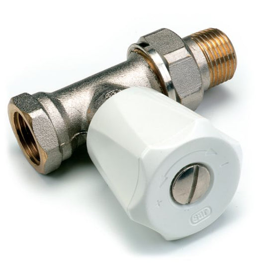 Straight manual tap in nickel-plated steel, screw-on, single adjustment, ø 12 x 27 mm