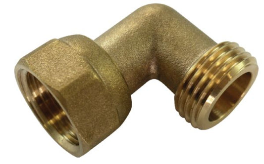 Male - female screw elbow free nut 3/8