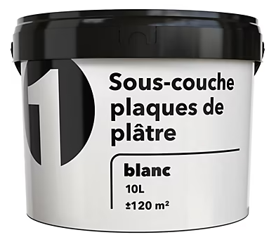 Sous-couche blanche pour plaques de plâtre blanc 10 L